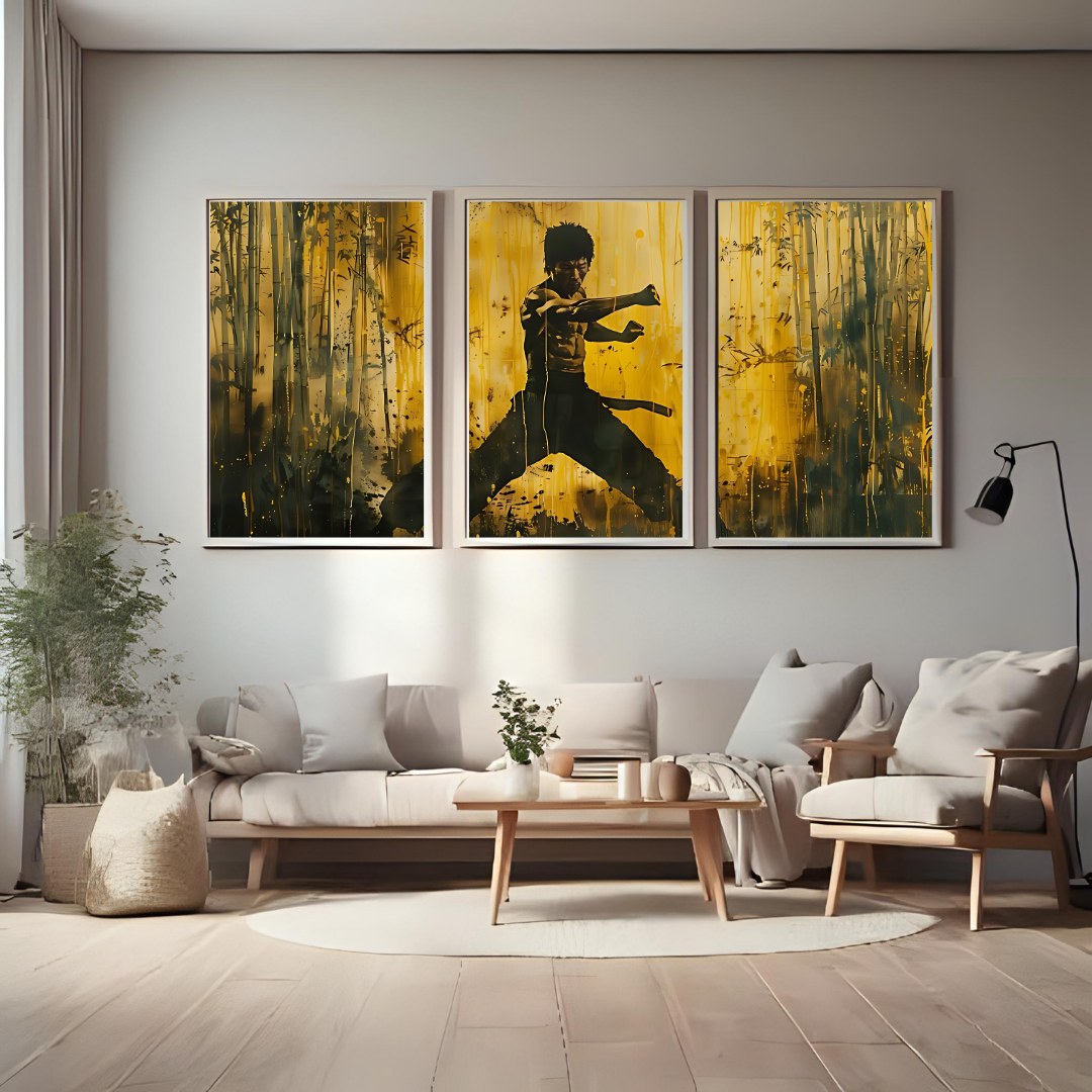 Martial Arts Legend β 3 Panel Split Poster Wall Art π₯π₯