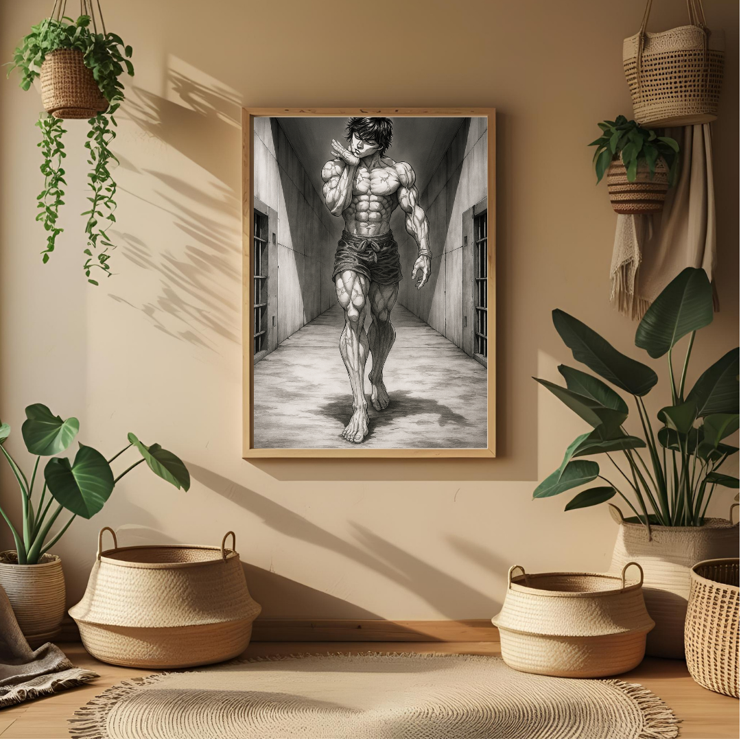 ๐ช Anime Warrior Poster ๐ผ๏ธ | Dark Aesthetic Fighter Wall Art โ๏ธ๐ฅ