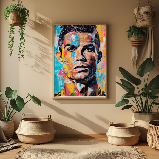 Ronaldo, Football Icon Poster – Modern Wall Art for True Fans ⚽🎨