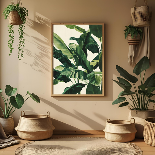 Banana Leaves Wall Poster – Nature’s Serenity Indoors 🌿✨