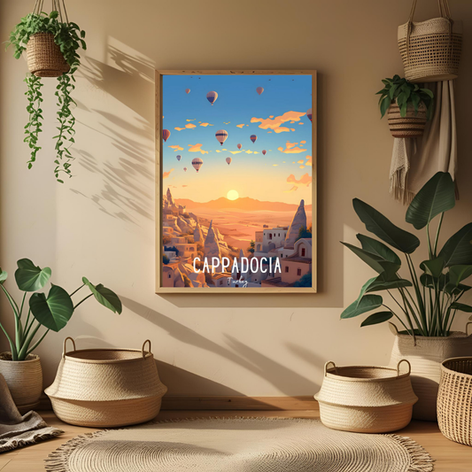 🎈 Cappadocia, Turkey – Framed Travel Wall Art Print 🖼️