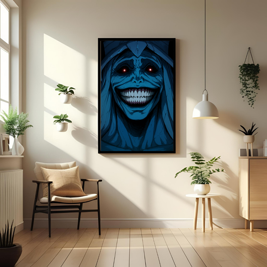 😈 Dark Smiling Demon Poster 🖼️ | Horror Aesthetic Wall Art 🌑👁️