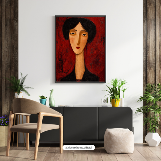 Abstract Portrait Woman Poster – Modern Expressionist Wall Art | Decorxhome