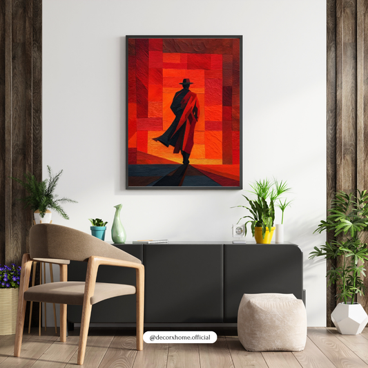 Mystery Wanderer – Cinematic Abstract Silhouette Wall Poster by Decorxhome