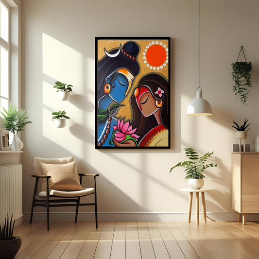 Eternal Union – Shiva Parvati Spiritual Wall Poster 🌸✨