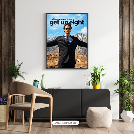 Fall Down Seven Times, Get Up Eight – Motivational Success Wall Poster | Decorexhome