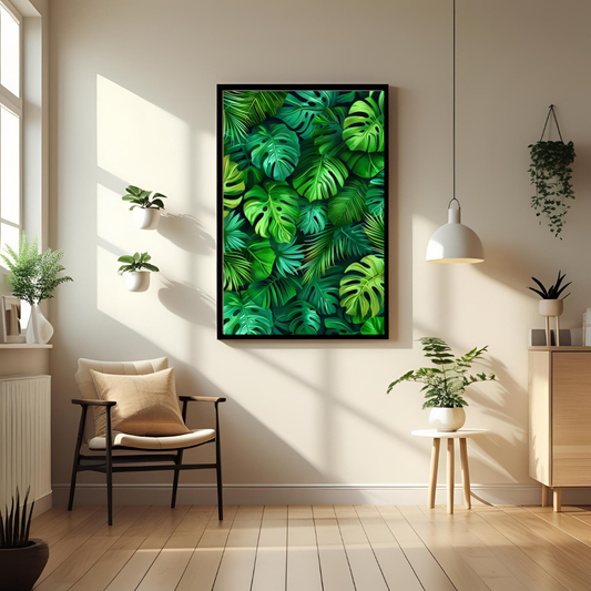 Tropical Green Leaves Wall Poster – Refresh Your Space with Nature 🌿✨