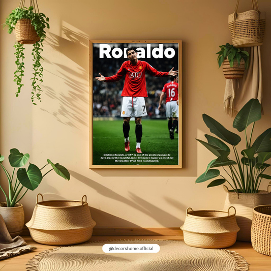 Cristiano Ronaldo Legacy Poster | CR7 Football Legend Wall Art | Motivational Sports Decor by DecorxHome