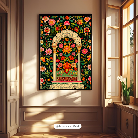 Decorxhome – Royal Floral Arch Heritage Wall Art Poster