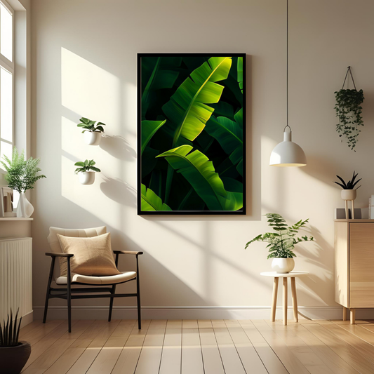 Tropical Green Harmony – Banana Leaf Poster 🌿