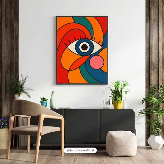 Abstract Eye Wall Art Poster – Colorful Modern Home Décor by Decorxhome