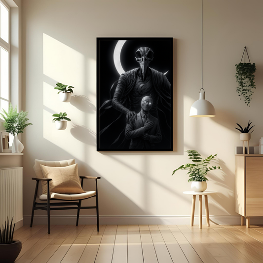 🌙 Dark Moon Knight Wall Poster 🖼️ | Gothic Superhero Art ⚫✨