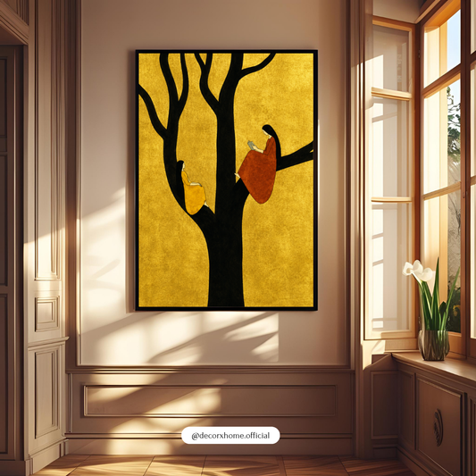 Decorexhome Minimalist Tree of Silence Wall Art Poster | Abstract Nature Illustration Print | Modern Boho Aesthetic Decor