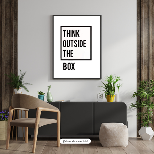 Think Outside The Box – Minimal Motivational Wall Poster