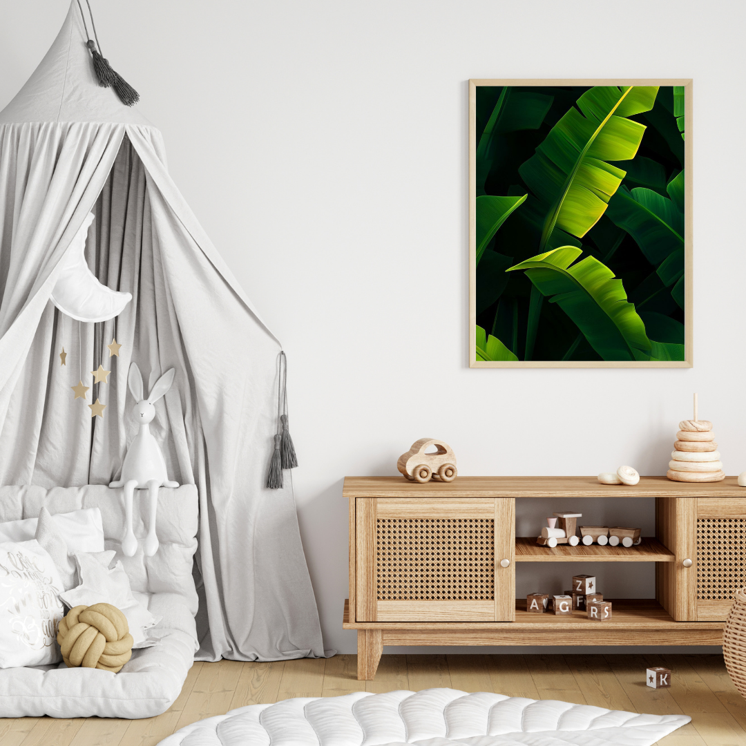 Tropical Green Harmony โ Banana Leaf Poster ๐ฟ