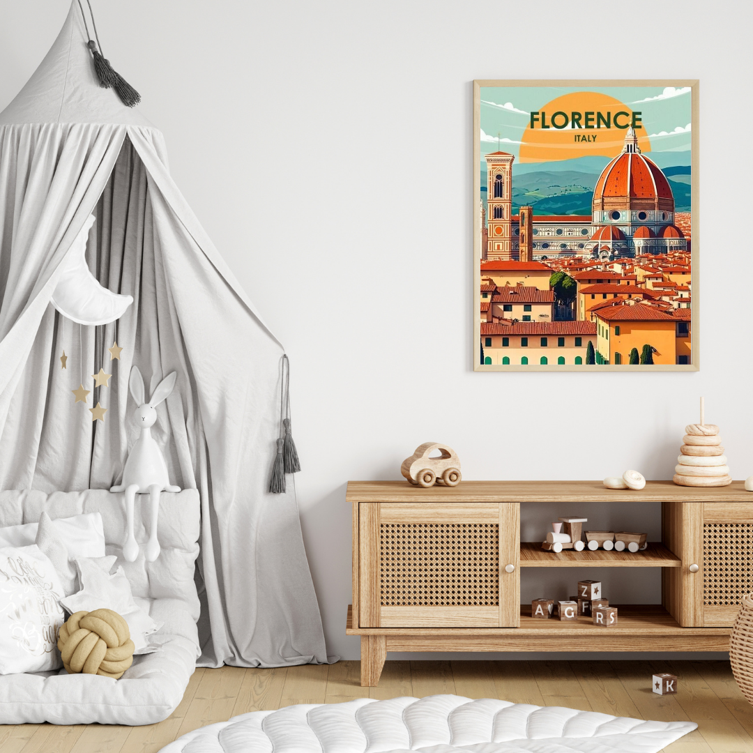 Florence Travel Wall Art Print – Framed Poster for Home, Bedroom & Office Décor