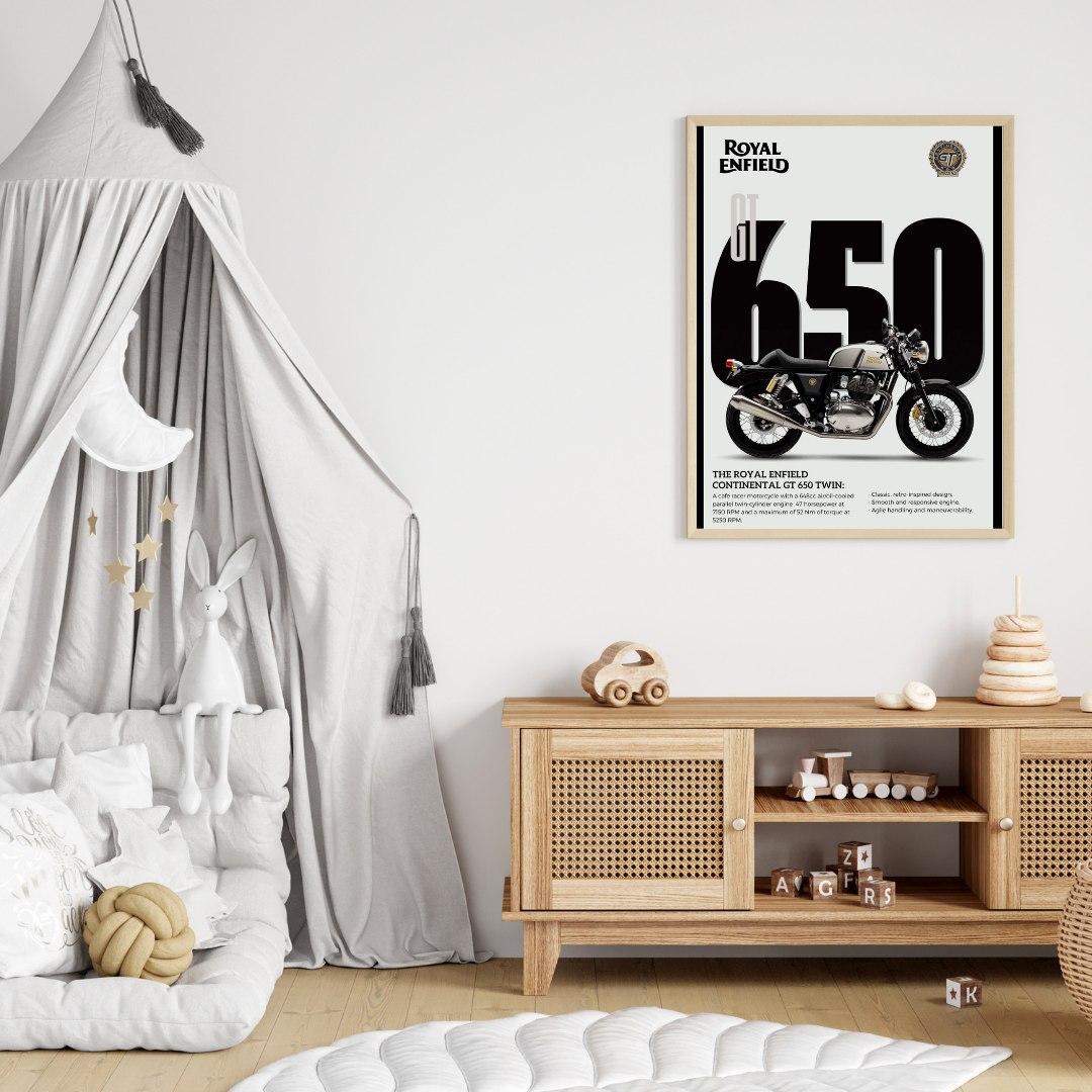 Royal Enfield Continental GT 650 – Framed Wall Art for Motorcycle Enthusiasts