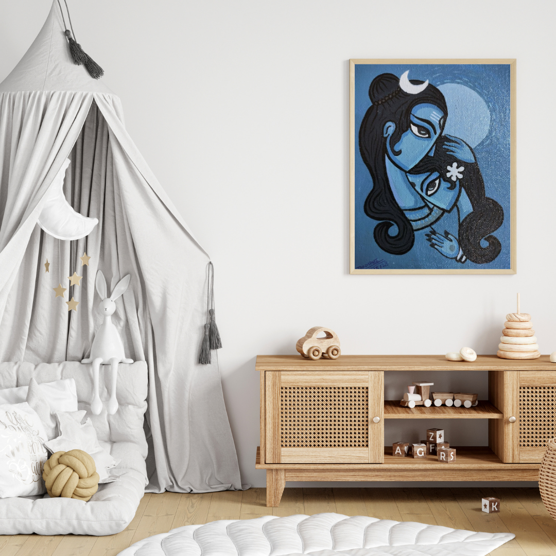Divine Love β Shiva Parvati Spiritual Wall Poster πβ¨