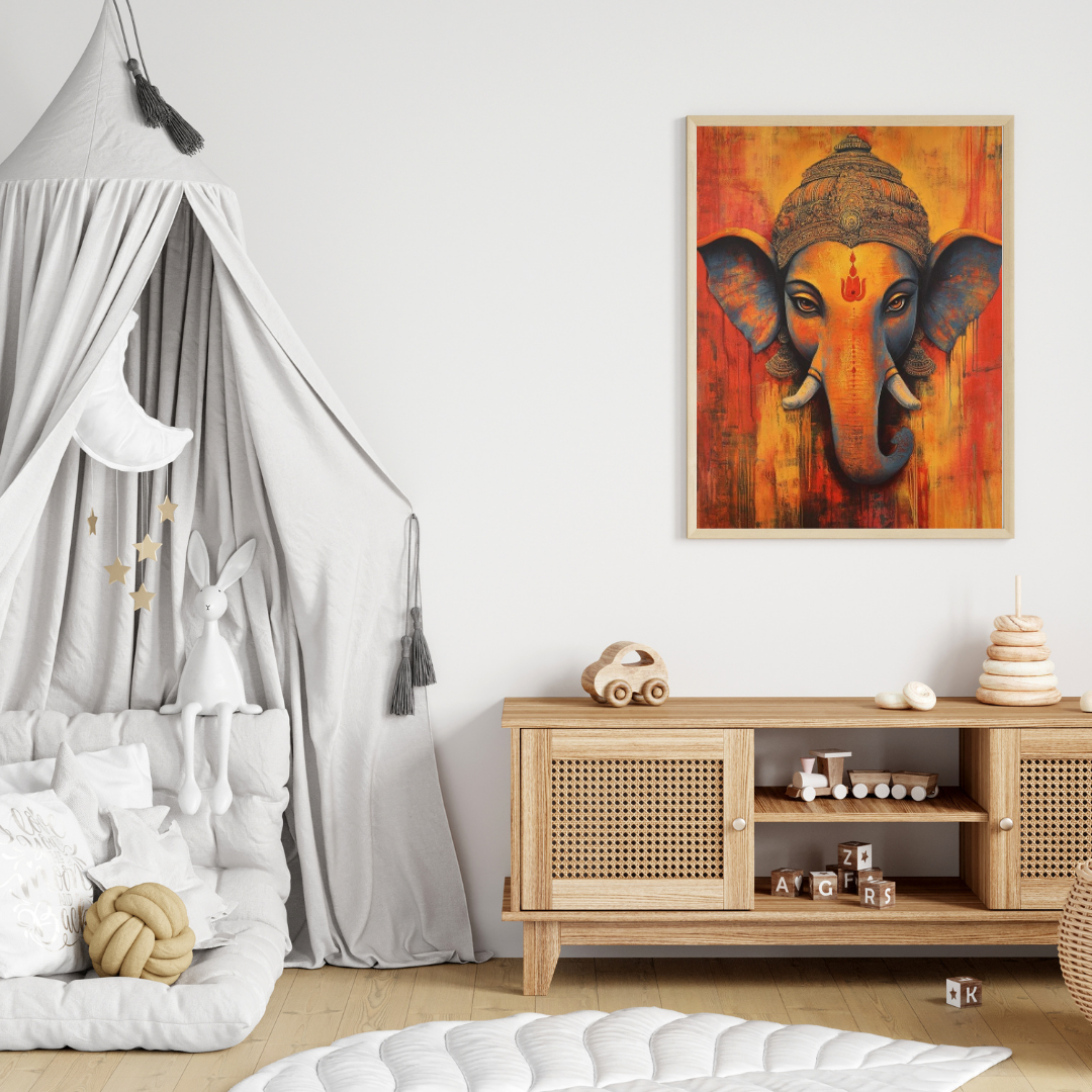 Divine Lord Ganesha Spiritual Wall Poster 🕉️✨