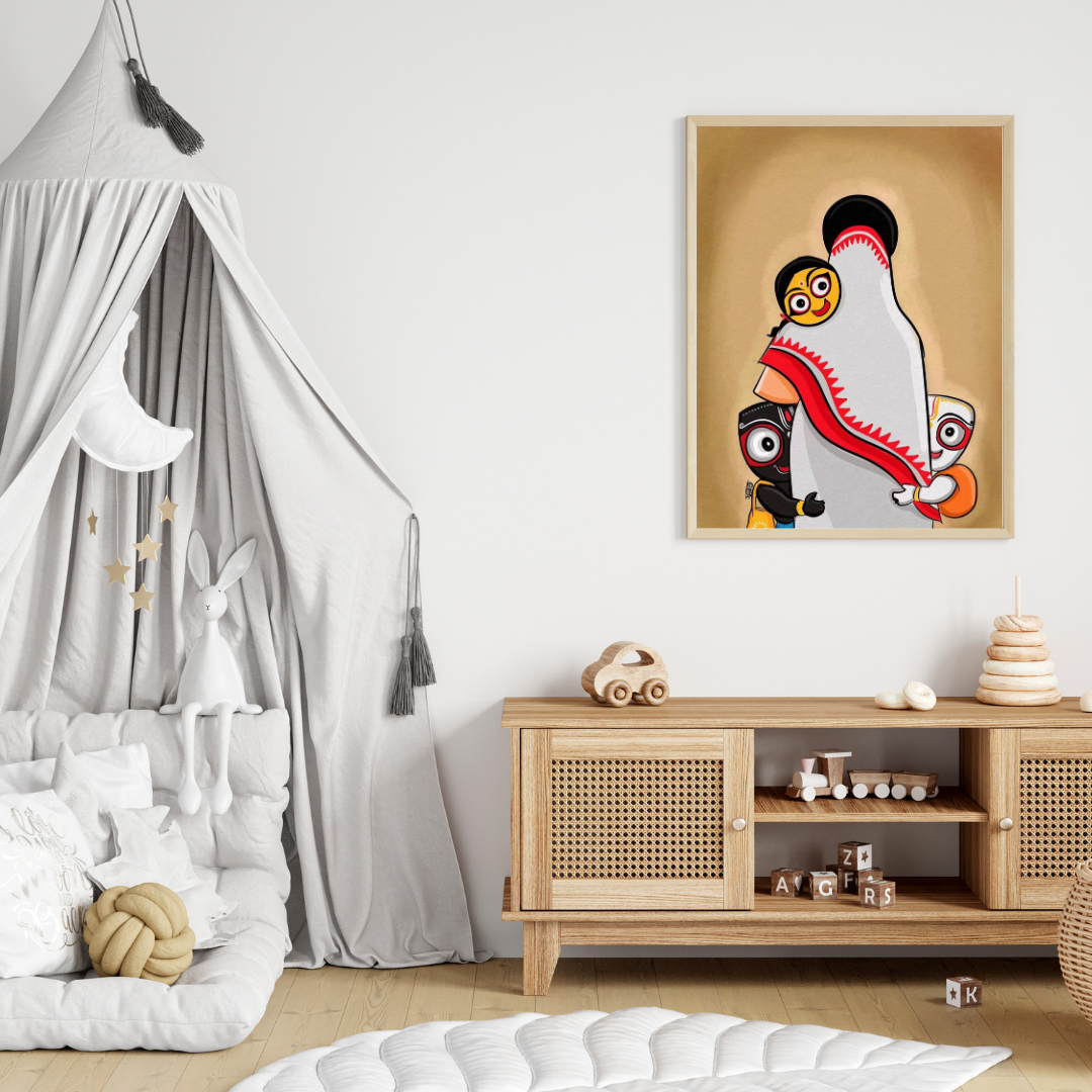 Divine Affection β Jagannath Family Spiritual Wall Poster πβ¨