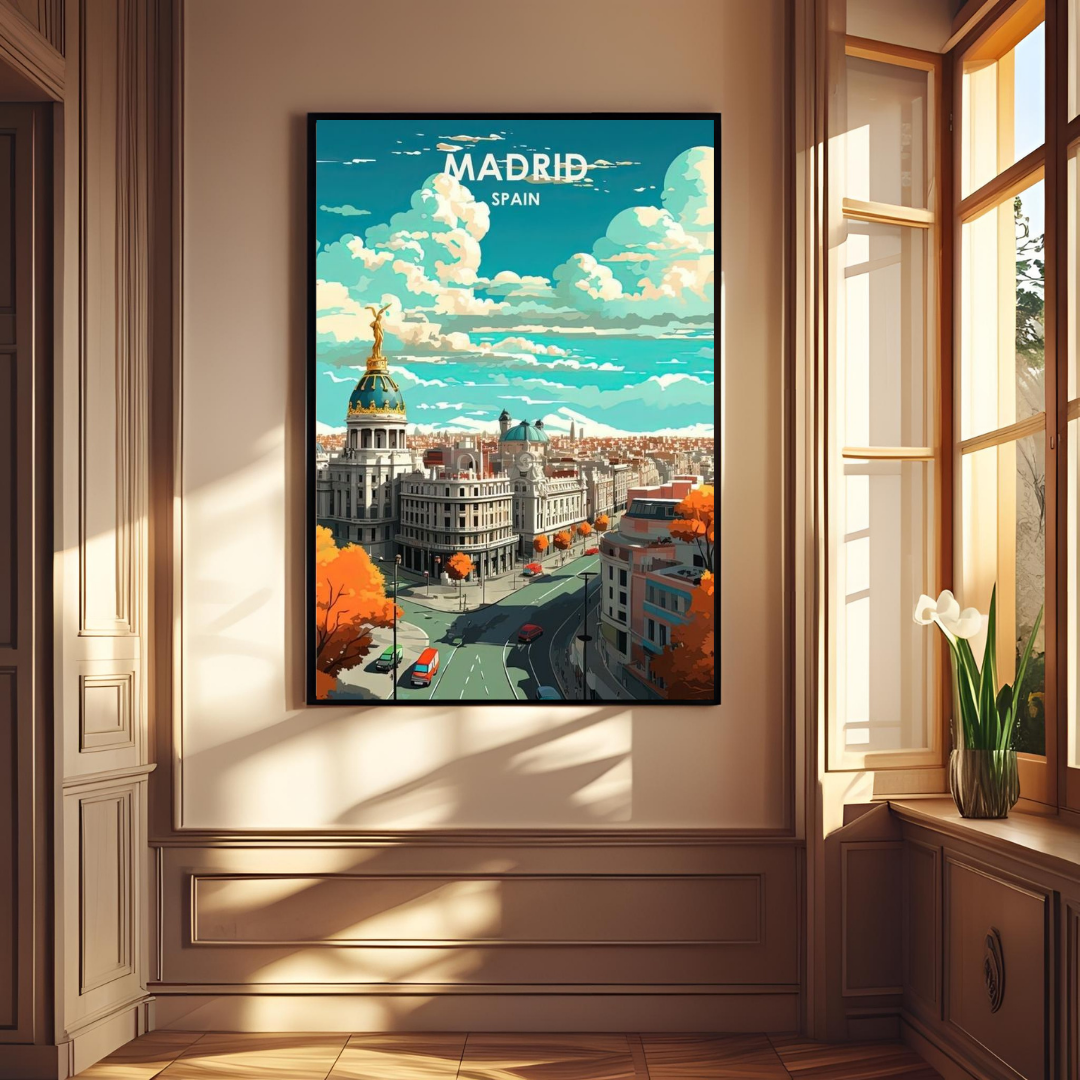 Madrid Travel Wall Art Print – Framed Poster for Stylish Home & Office Decor
