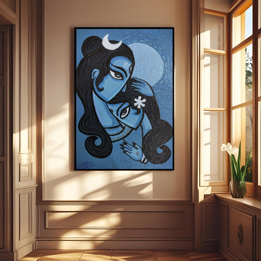 Divine Love β Shiva Parvati Spiritual Wall Poster πβ¨