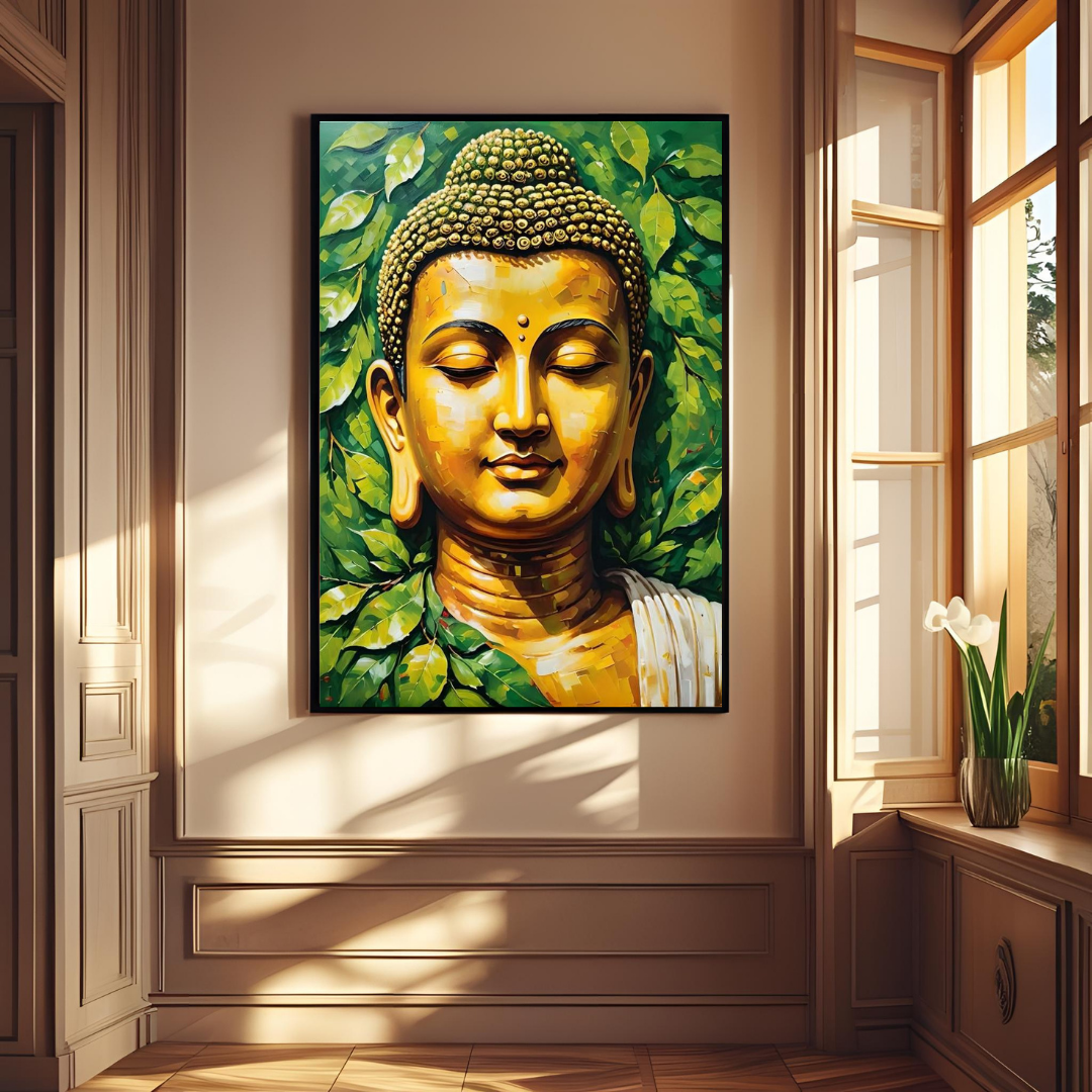 Golden Buddha Spiritual Wall Poster β Peace & Enlightenment ποΈβ¨