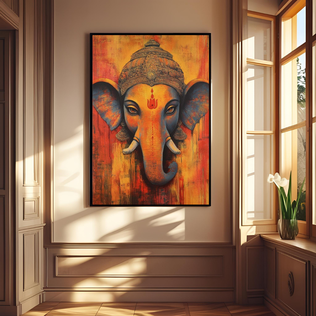 Divine Lord Ganesha Spiritual Wall Poster 🕉️✨