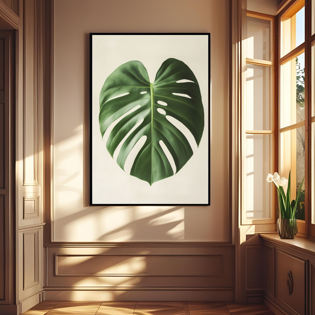 Monstera Leaf Elegance – Nature Inspired Poster 🌿