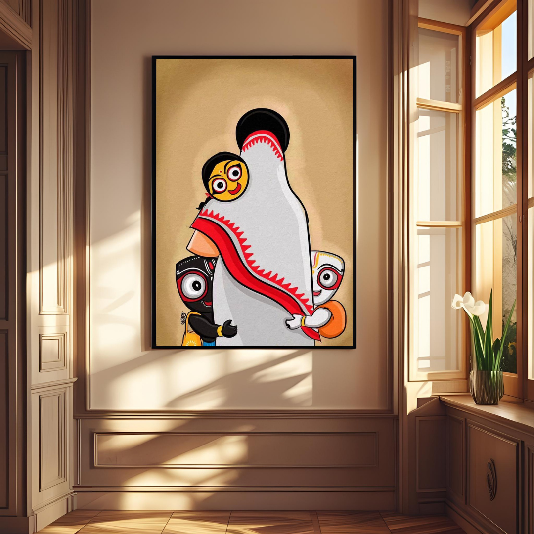 Divine Affection β Jagannath Family Spiritual Wall Poster πβ¨