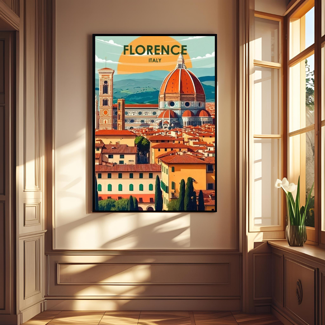 Florence Travel Wall Art Print – Framed Poster for Home, Bedroom & Office Décor