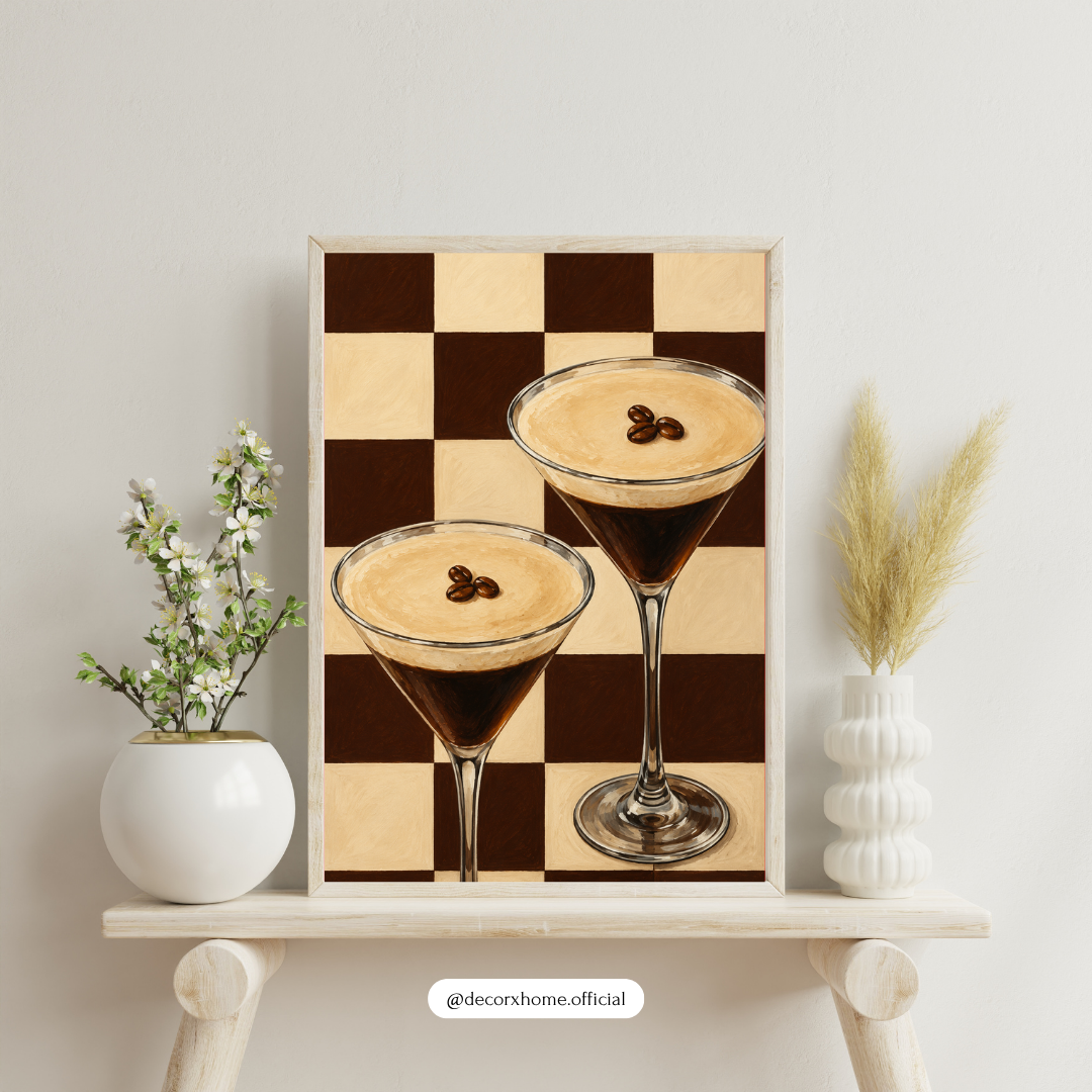 Espresso Martini Aesthetic – Modern Cocktail Wall Art Poster | DecorxHome