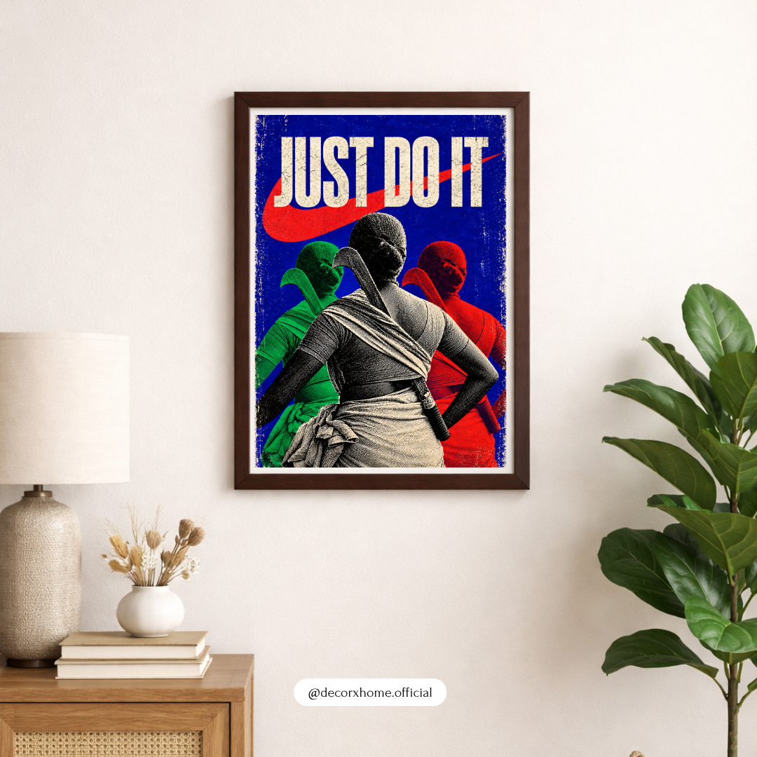 Just Do It Motivational Poster | Athlete & Fitness Wall Art | Inspirational Sports Artwork | Gym Décor | Decorexhome