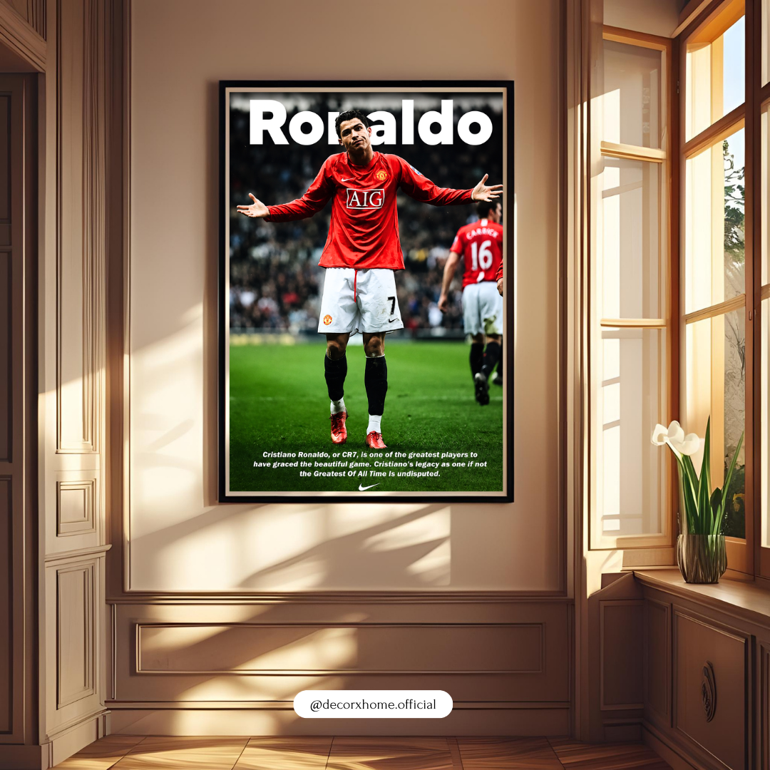 Cristiano Ronaldo Legacy Poster | CR7 Football Legend Wall Art | Motivational Sports Decor by DecorxHome
