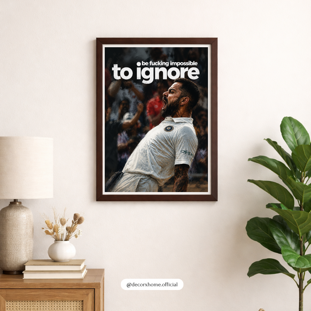 Virat Kohli Cricket Motivation Wall Art – Impossible to Ignore