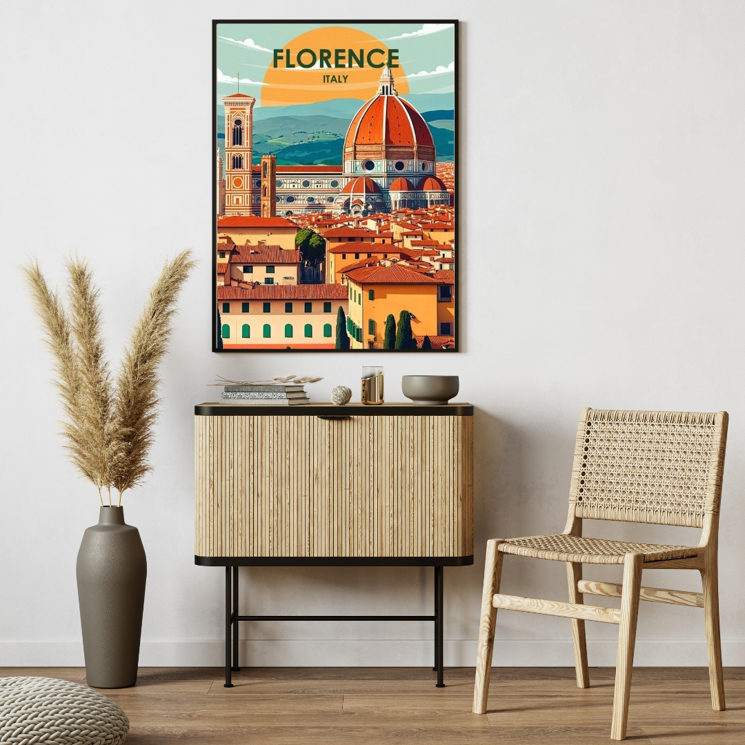 Florence Travel Wall Art Print – Framed Poster for Home, Bedroom & Office Décor