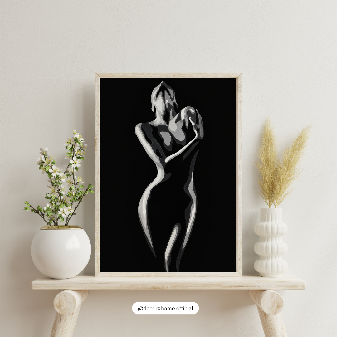 Abstract Female Face Wall Art Poster – Minimal Line Art with Earthy Tones | Modern Boho Aesthetic Print for Living Room & Bedroom | Decorxhome (Copy)
