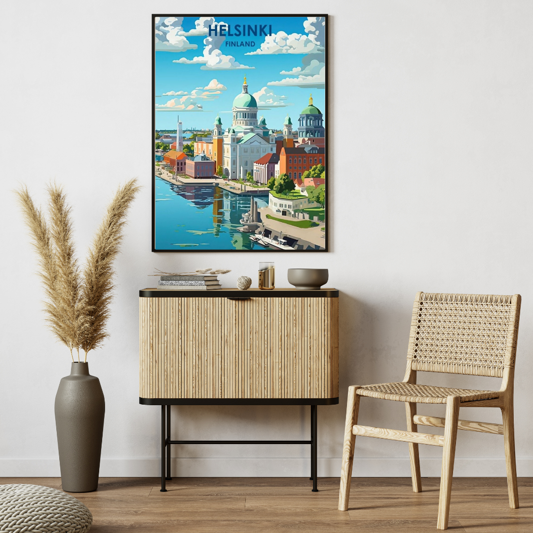 Helsinki Travel Wall Art Print – Framed Poster for Modern Home & Office Decor