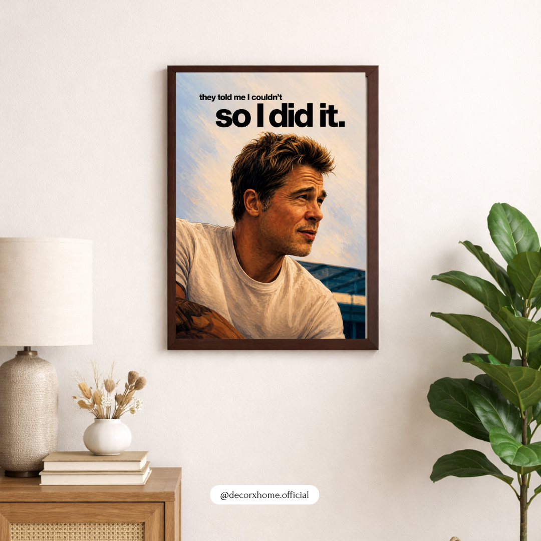 "So I Did It" Motivational Quote Poster | Inspirational Wall Art Print | Decorxhome