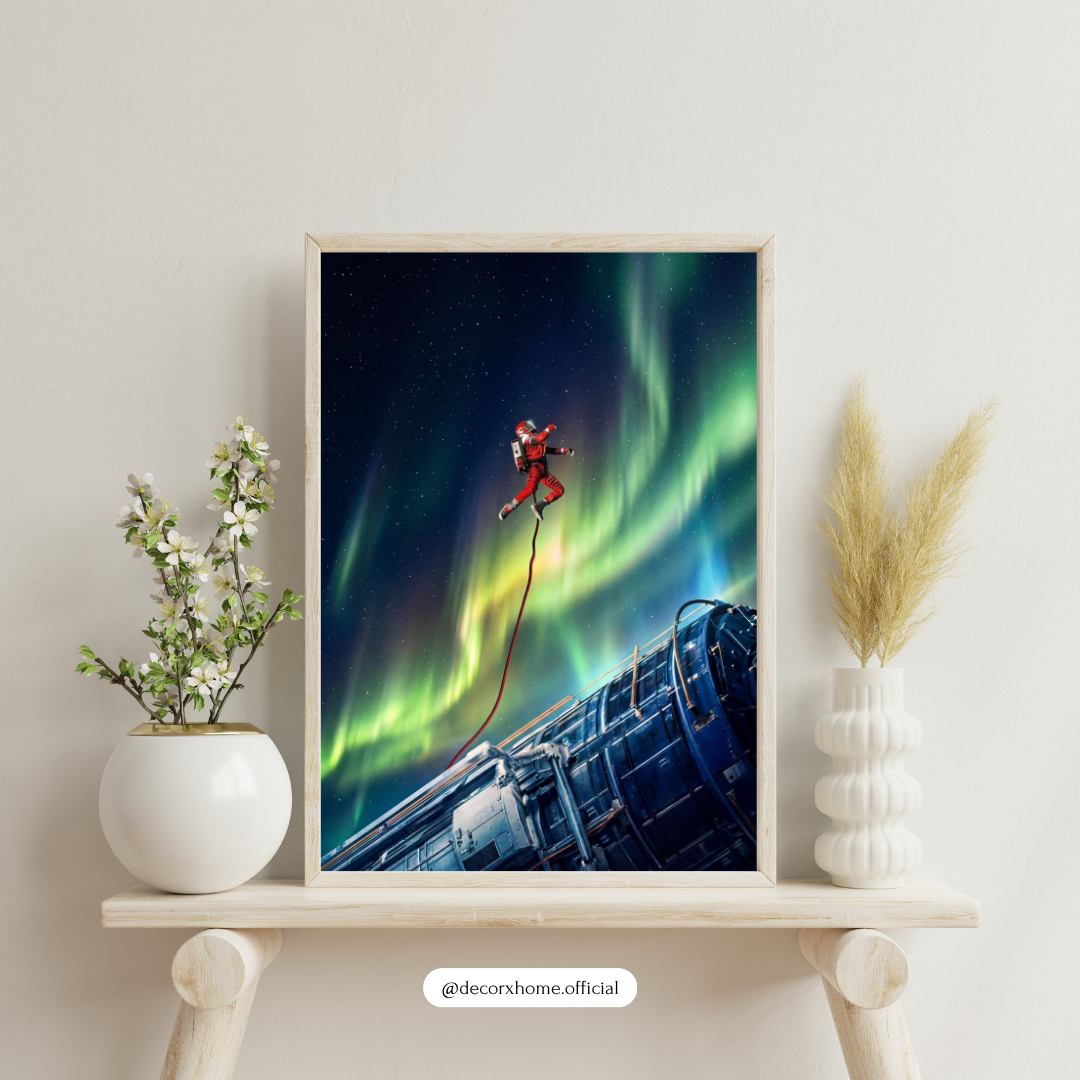 Project Hail Mary Aurora Spacewalk Poster | Astronaut Northern Lights Wall Art | Futuristic Galaxy Decor | Aesthetic Sci-Fi Poster | Decorxhome