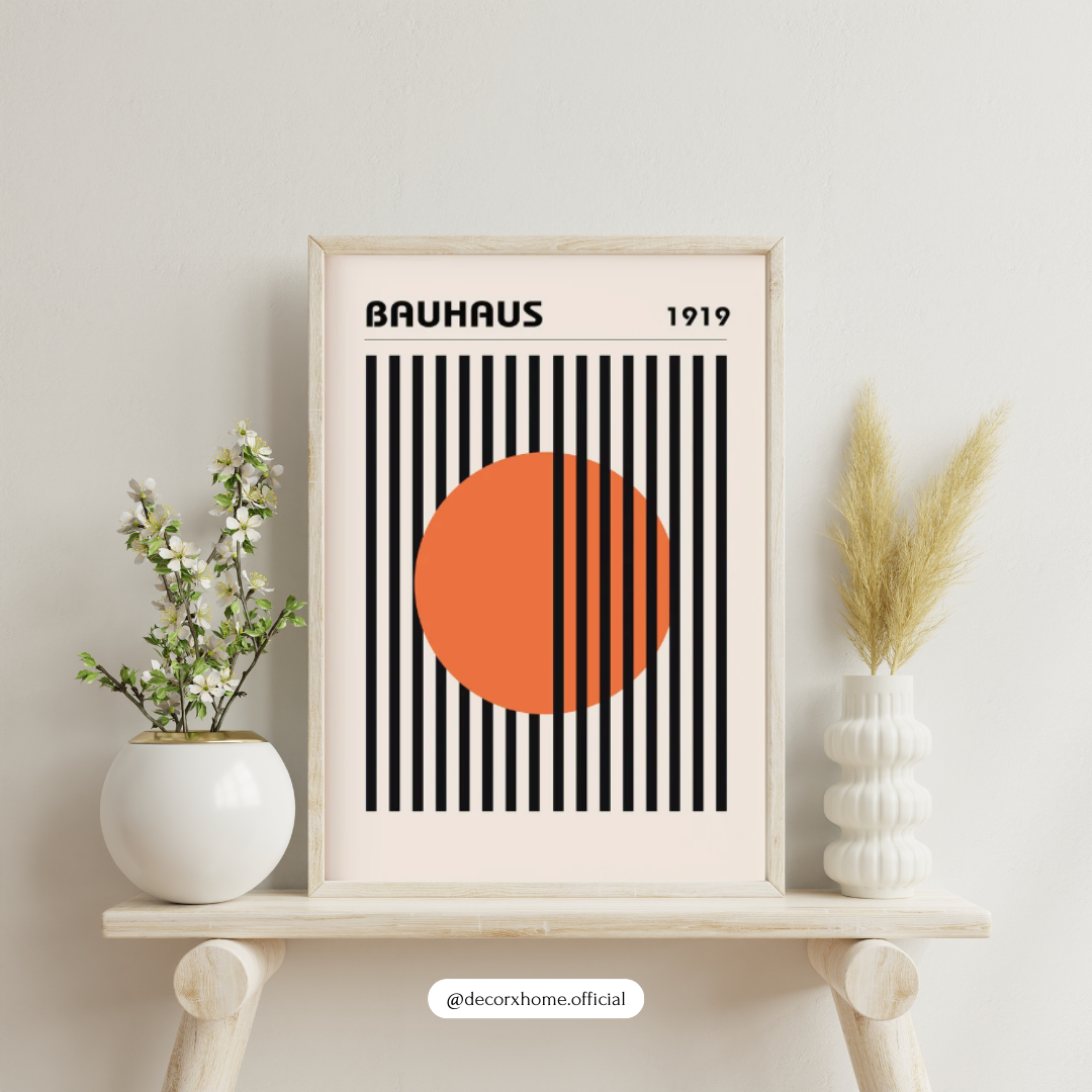 Bauhaus 1919 Geometric Poster | Minimalist Modern Abstract Wall Art | Decorxhome