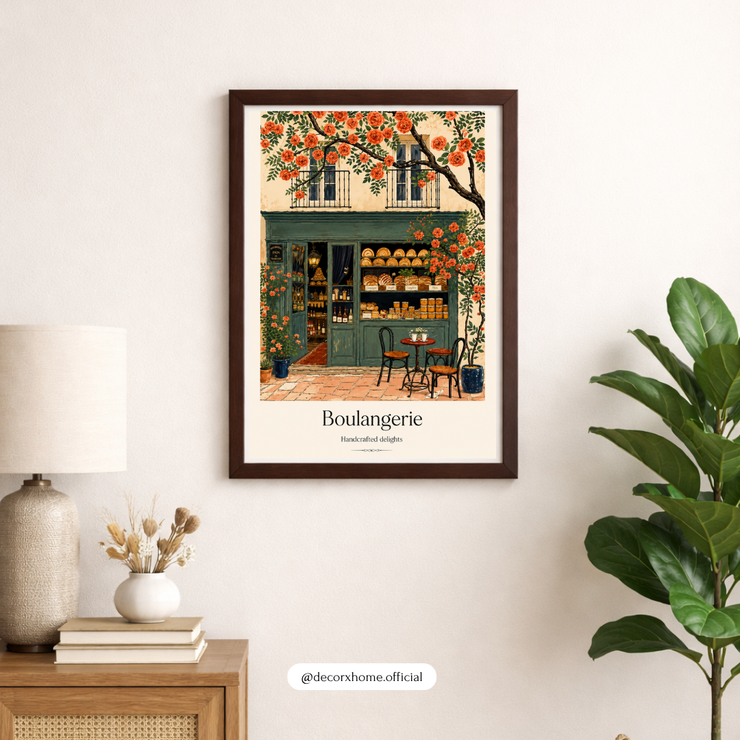 Boulangerie Parisian Bakery Poster – Vintage French Café Wall Art
