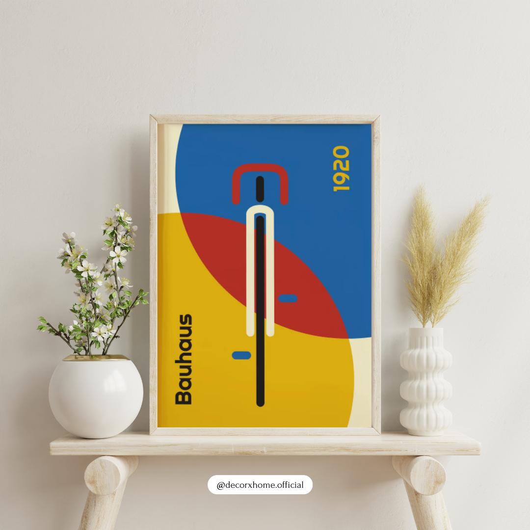 Bauhaus 1920 Abstract Geometric Poster | Modern Color Block Wall Art | Decorxhome