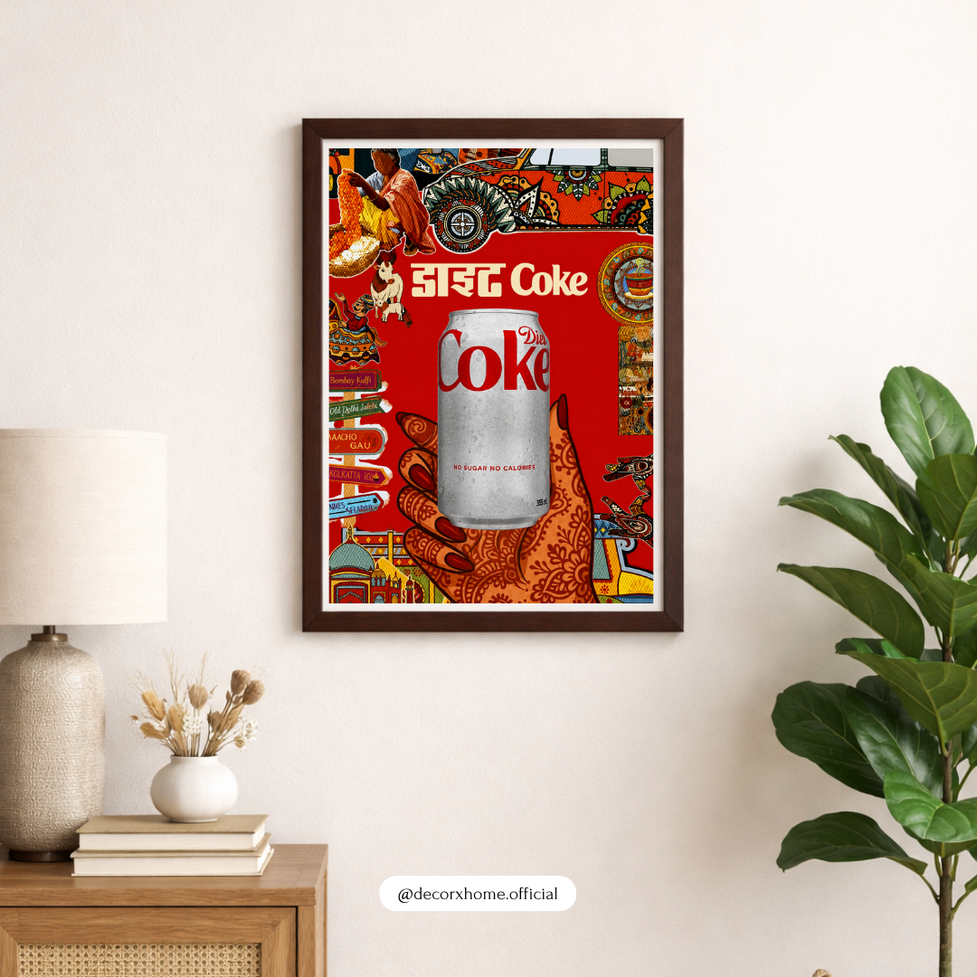 Retro Indian Pop Culture & Cola Vintage Wall Art