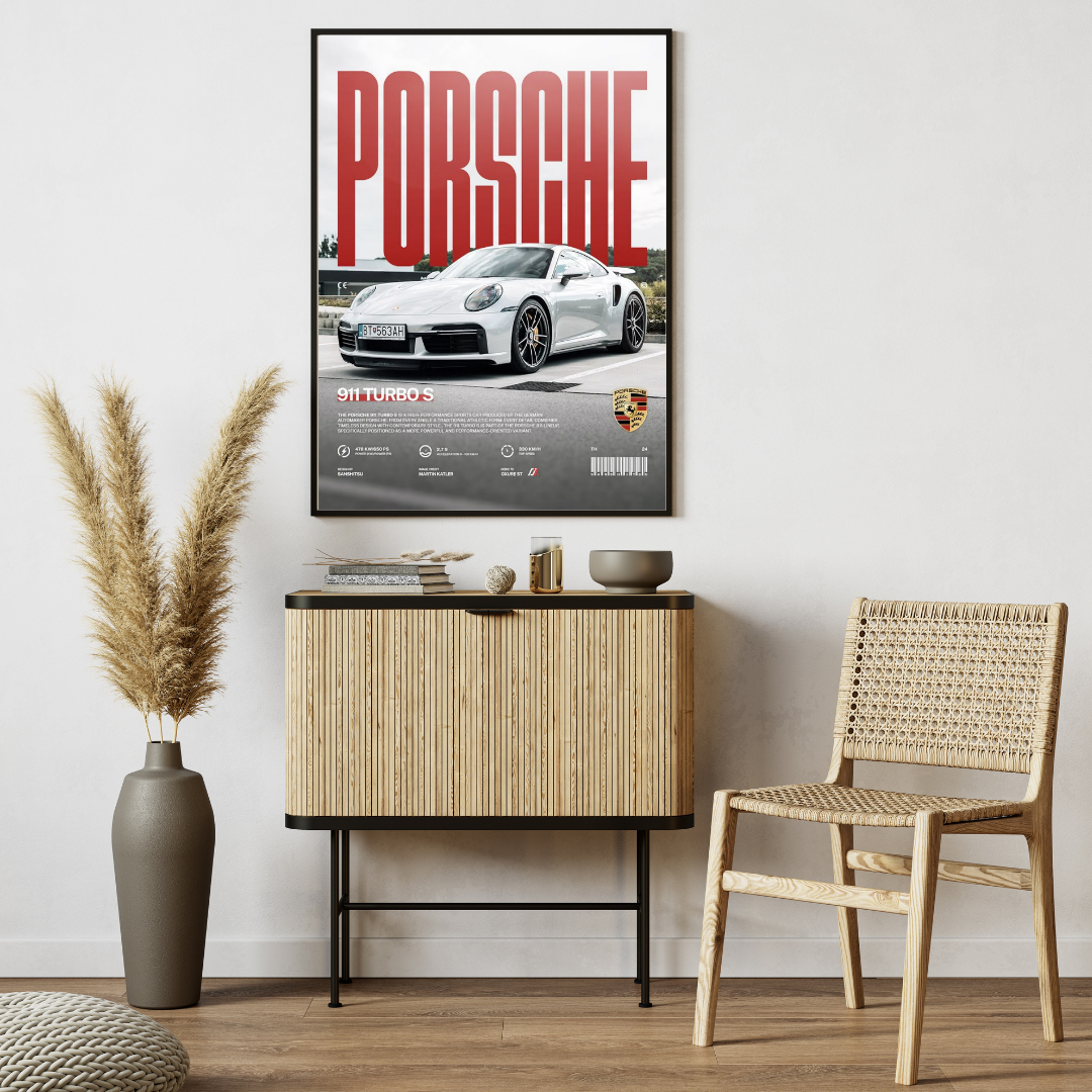 Porsche 911 Turbo S – Premium Framed Wall Art for Car Lovers