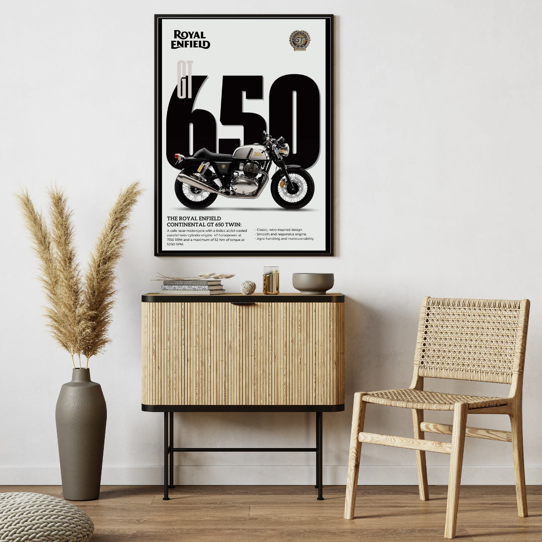 Royal Enfield Continental GT 650 – Framed Wall Art for Motorcycle Enthusiasts