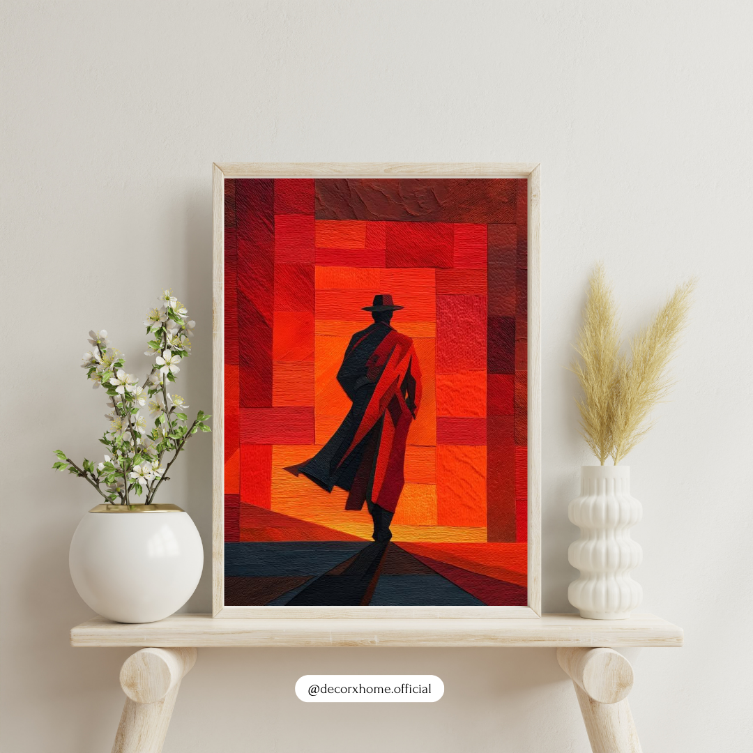 Mystery Wanderer – Cinematic Abstract Silhouette Wall Poster by Decorxhome