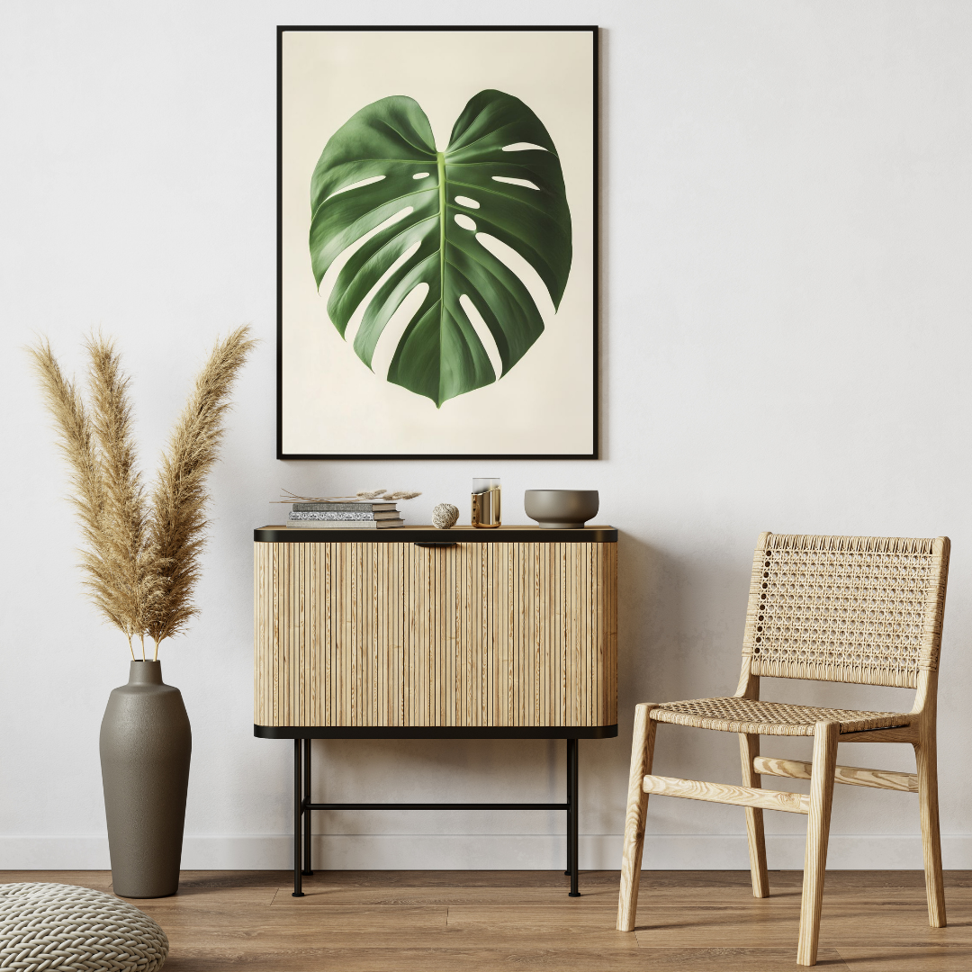 Monstera Leaf Elegance – Nature Inspired Poster 🌿