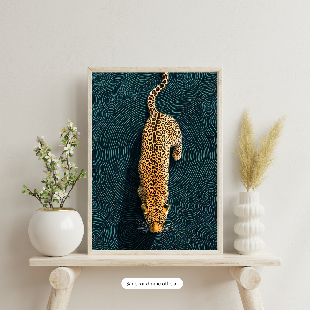 Majestic Leopard Wall Art | Bold Wildlife Abstract Poster | Luxury Statement Decor by Decorxhome