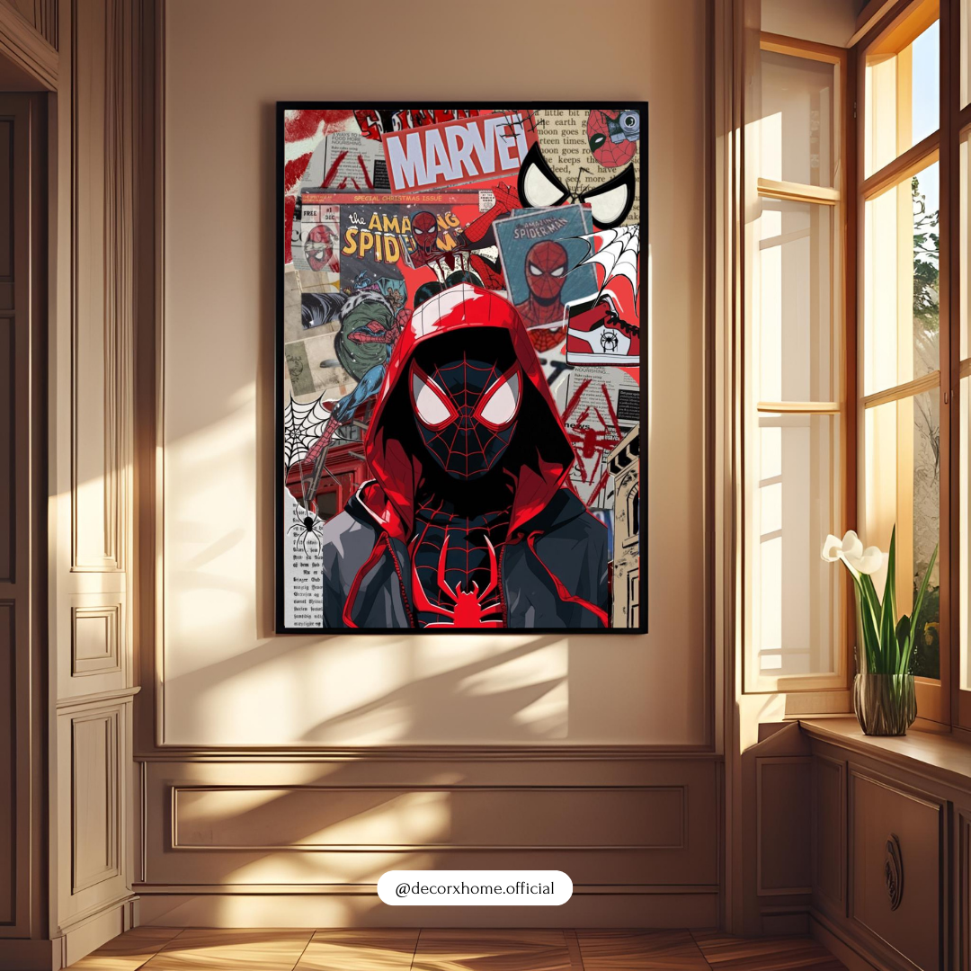 Spiderman Urban Hero Street Art Poster – Bold Comic-Style Wall Decor